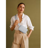 Telena Belt Bag for Women Men Fashionable Crossbody Fanny Pack for Women Waist Bag with Adjustable Strap Light Blue Telena