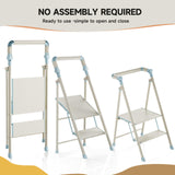 UNICOO® Foldable Toddler Tower - 2-Step Ladder for Adult, Toddler Tower Foldable & Compact - Foldable Kitchen Tower, Kids Step Stool, Folding Toddler Tower for Kitchen & Bathroom (Sea Salt Blue) UNICOO