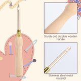 AUGSUN 13Pcs Punch Needle Kit, Punch Needle Tool Adjustable Punch Needle Embroidery Kits Wooden Handle Embroidery Pen for Embroidery Floss Cross Stitching Beginner AUGSUN