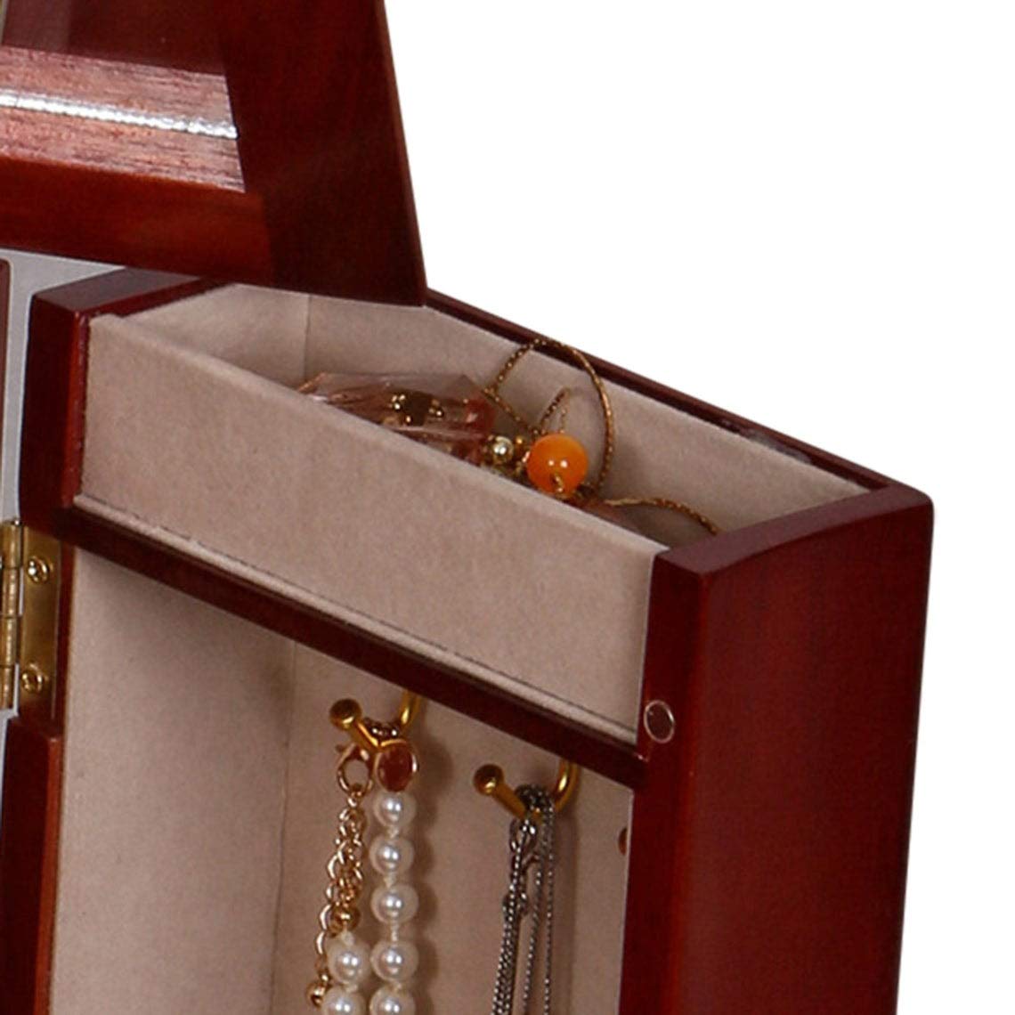 Mele & Co Harmony Personalized Wooden Musical Jewelry Box with Drawers/Custom Engraved Music Jewelry Organizer for Women, Girls Mele & Co.