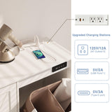 FiveWillowise Tilt Out Trash Cabinet, Kitchen Trash Can Cabinet w/Negative ion and deodorizing Function, Dog Proof 20 Gallon Garbage Can Cabinet for Kitchen, Bathroom, Living Room, White FiveWillowise