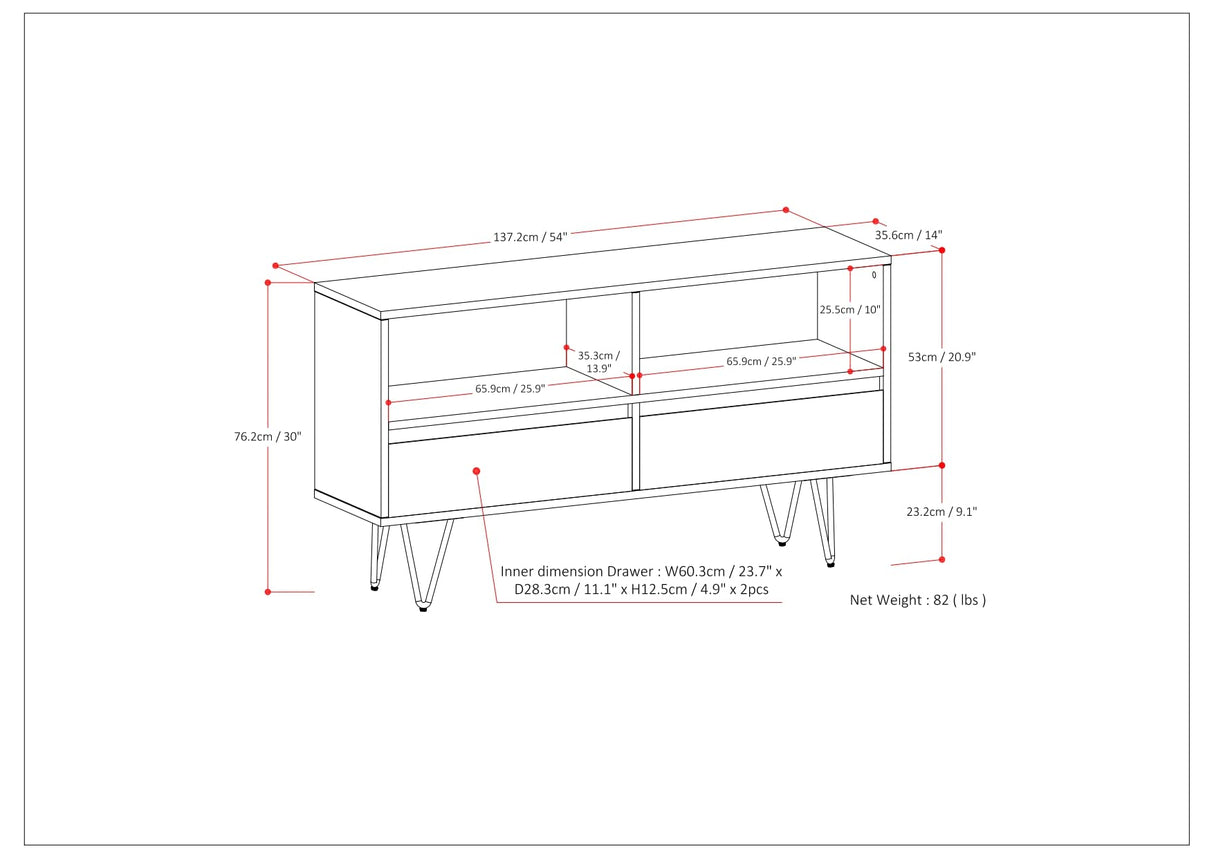 SIMPLIHOME Chase SOLID ACACIA WOOD and Metal 54 inch Wide Modern Industrial Low Bookcase in Rustic Natural Aged Brown SIMPLIHOME