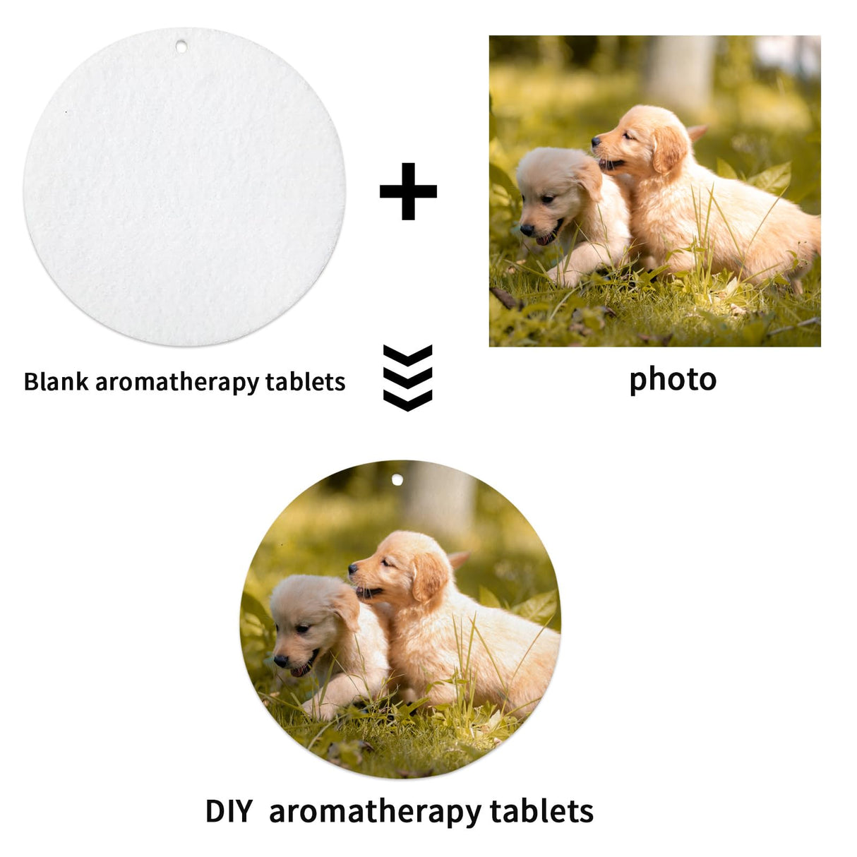 100 pcs sublimation air fresheners blanks Sublimation Blanks Products DIY Air Freshener for Car and Home Hanging Decoration Sublimation car freshener blanks (round)) GEKIXUTP