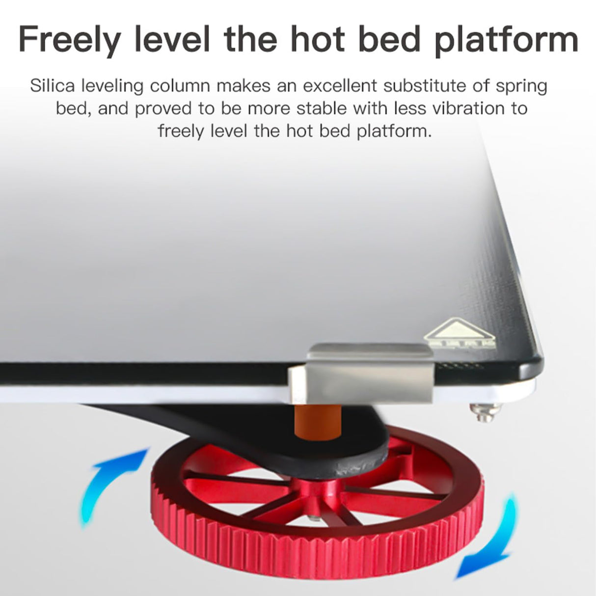 Creality Official 8 PCS Silicone Solid Bed Mounts, 3D Printer Heat Bed Leveling Parts Heat-Resistant Silicone Leveling Column Leveling Spring Replacement Part for Ender 3/3S/3 Pro/3 V2, CR-10 Series Creality