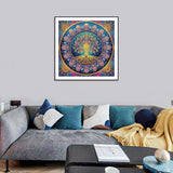 Stalente Diamond Painting Kits for Adults Tree of Life, 5D Special Shape Diamond Art Kits for Beginners, Crystal Rhinestones Diamond Painting for Home Wall Decoration Gift 12×12inch, Mandala Stalente