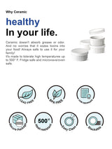 LE TAUCI Ramekins with Lids, 8 OZ Ramekins Oven Safe, Creme Brulee Ramekin Bowls, Ceramic Souffle Dishes with Covers, Custard Cups for Baking, Pudding, Serving Dip, Ice Cream, Set of 4, White LE TAUCI