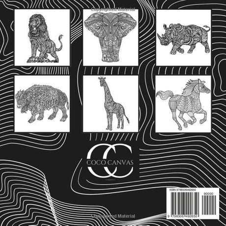 Animal Kingdom: Coloring Book for Adults, Mindfulness Animal Mandala Designs for Stress Relief: Stress Relief Coloring Book with Mindfulness Animal Designs Majosta
