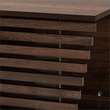 Baxton Studio Eckhart Modern and Contemporary Walnut Brown Finished Wood Cat Litter Box Cover House Baxton Studio