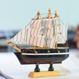 Wooden Sailboat Model Small Sailboat Ornament Retro Ship Decor Nautical Tabletop Boat Decoration Antique Boat for Home Office Ocean Theme Party (4.3 * 4.7in) Veemoon