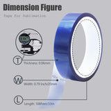 HSDCO 4 Rolls Heat Tape for Sublimation, Heat Resistant Tape for Heat Transfer Sublimation Press, 20mm x 33m(108ft) No Residue Heat Transfer Tape (Blue) HSDCO