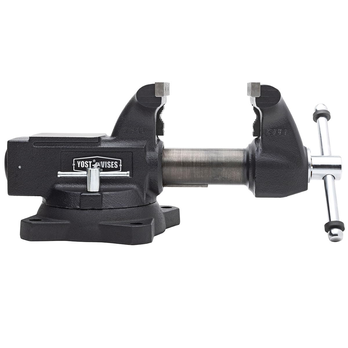 Yost HD550-C Heavy Duty 5-1/2 Inch Mechanics Work Bench Vise | Heavy Duty Woodworking & Metal Work Table with Secure Grip Swivel Base | 60,000 PSI Casting Iron Material with Extra-large Anvil Surface Yost Tools