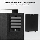 Oarlike Biometric Gun Safe for Handgun, Mounted Pistol Safe with Quick Access Sliding Door, Hand Gun Storage for Nightstand, Desk, Vehicle - with Fingerprint, PIN Code, KEY Access Oarlike