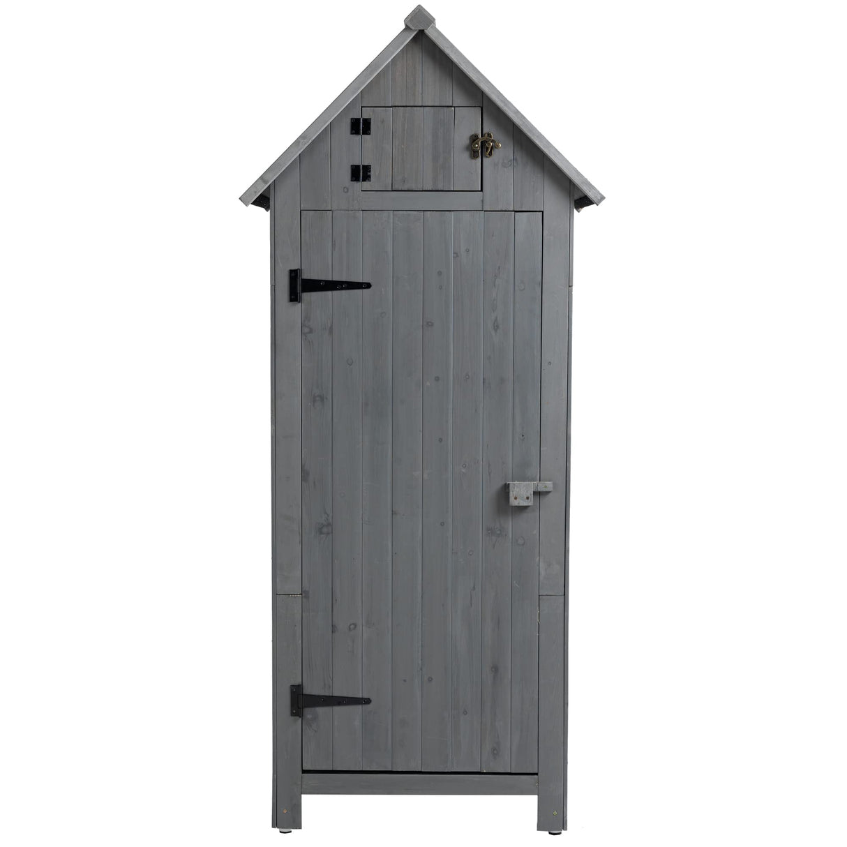 PJCOLL Lean to Shed, Outdoor Storage Cabinets Utility Shed, Wooden Garden Shed, Waterproof Roof, Weatherproof for Backyard Deck Lawn Outdoor Storage (Grey) PJCOLL