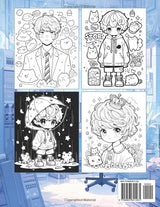 Anime Coloring Book: Kawaii Boys: Relief Japanese Comic, Manga Kawaii Coloring Book for Kids, Teens and Adults (Anime Coloring Books) WoodArtSupply