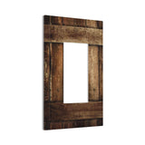 Brown Wooden Barn Door Old Wood Print Decorative Outlet Covers 1 Gang Single Rocker Light Switch Cover Plate Wall Plates GFCI Faceplate for Farmhouse Home Decor Nowensvatra