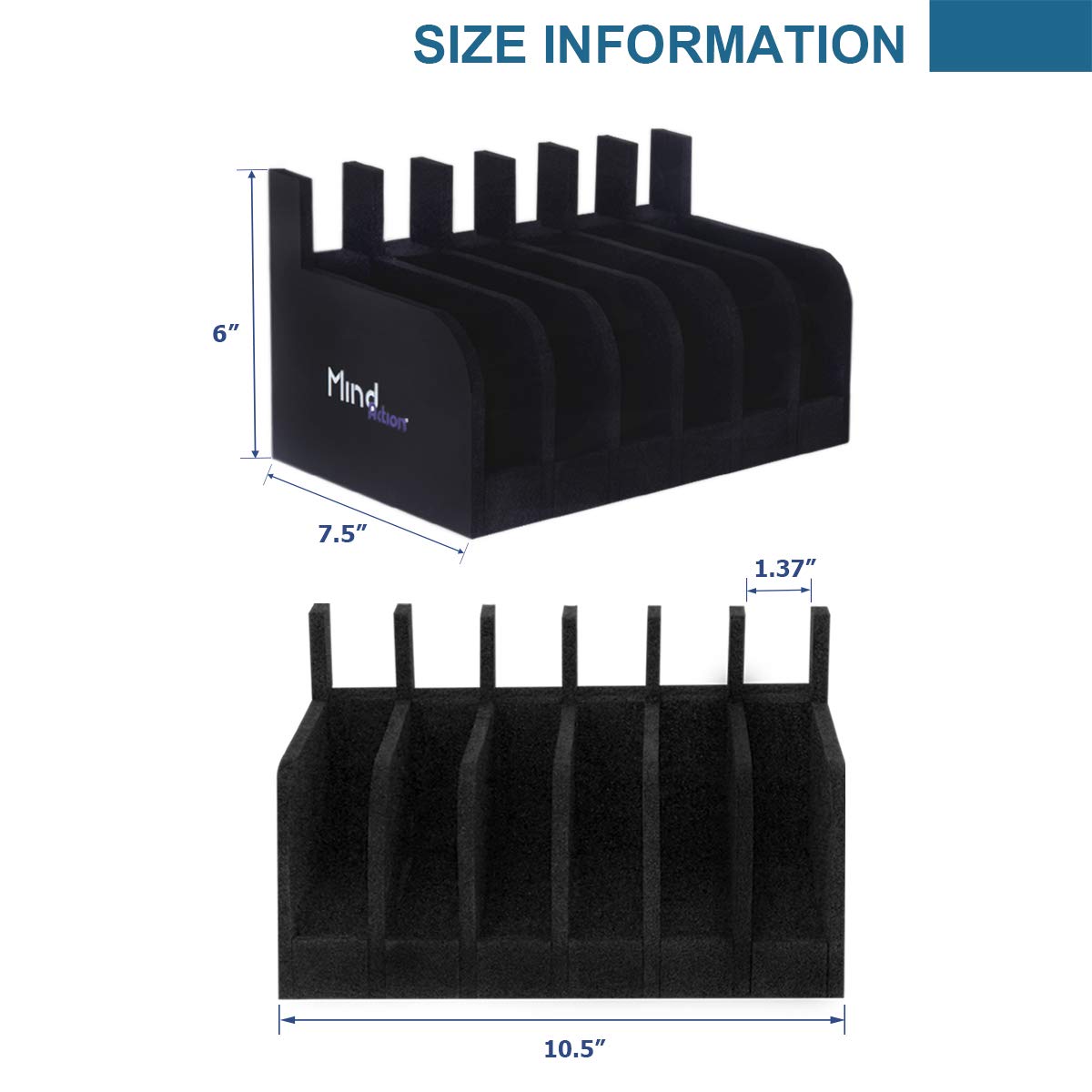 Mind and Action Foam Pistol Rack Handgun Holder for Gun Safe Gun Cabinet Accessories, Customized Gun Storage from 1 up to 6 Firearms MIND&ACTION