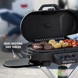 Coleman Roadtrip 285 Portable Stand-Up Propane Grill, Gas Grill with 3 Adjustable Burners and Instastart Push-Button Ignition; Grease Tray, Side Tables, Thermometer, Folding Legs & Wheels Included Coleman