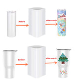 80 Pieces Sublimation Shrink Wrap Sleeves Heat Transfer Shrink Wraps White Shrink Wrap Tube Bands Blank Sublimation Sleeves for Mugs Cups Tumblers, 2 Different Sizes, 5 x 10 Inch, 7 x 11.4 Inch alblinsy