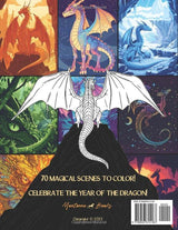 70 Enchanting Dragon Fantasy Coloring Pages | Winged Wonders, Mythical Creatures & Magical Beasts! Dragon Legend & Folklore with Facts | Stress Relief & Relaxation | Teens & Adults | Coloring Book WoodArtSupply