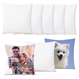 Sublimation Blanks Pillow Cases Bulk,8 Pack 18"x 18" White Cushion Covers Pillow Covers Heat Transfer DIY Custom Picture Pillow Covers,Polyester Pillow Cases for Sublimation ORJ