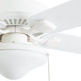 Honeywell Ceiling Fans Belmar 52 Inch Ceiling Fan Without Light, Outdoor Ceiling Fan with Pull Chain, Tri-Mount Traditional 5 Blade Design, ETL Wet Rated, White (50198-01) Honeywell Ceiling Fans