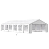 HERA'S PALACE 20'x 40' Outdoor Tents for Parties, Large Canopy Tent with 14 Removable Sidewalls, Heavy Duty Party Tent for Graduation, Wedding and Birthday (White) HERA'S PALACE