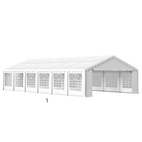 HERA'S PALACE 20'x 40' Outdoor Tents for Parties, Large Canopy Tent with 14 Removable Sidewalls, Heavy Duty Party Tent for Graduation, Wedding and Birthday (White) HERA'S PALACE