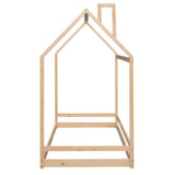 Bellemave Twin Montessori House Bed Frame for Toddlers – Natural Wood Floor Bed for Kids Bellemave