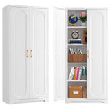 TIMELESS PIECES Kitchen Pantry Cabinet，Pantry Storage Cabinet， 71" Tall Kitchen Storage Cabinets with Doors and 4 Adjustable Shelves，Metal Food Pantry Cabinet for Kitchen, Livingroom TIMELESS PIECES