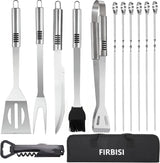 BBQ Grilling Tools Set,Stainless Steel Grilling Accessories Kit for Men Gift,13pc BBQ Grill Utensils Gift Kit with Portable Carry Bag BBQ Tools Grill Tools Set for Backyard Outdoor Grill Cooking FIRBISI