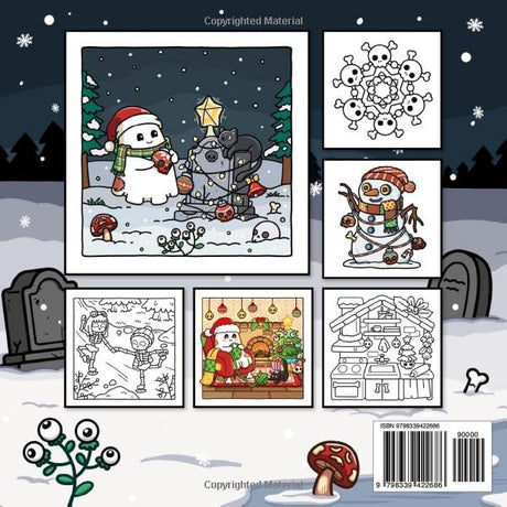 Spooky Xmas: Coloring Book for Adults and Teens Featuring Easy Designs of Cozy Christmas with Cute Creepy Characters and Holiday Stuff for Relaxation (Spooky - Cute - Easy Coloring) WoodArtSupply