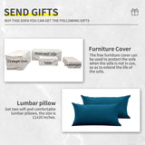 Lviden 6 Pieces Wicker Patio Furniture Sets Outdoor Conversation Set PE Rattan Sectional Sofa Couch with Storage Table and Peacock Blue Cushions Lviden