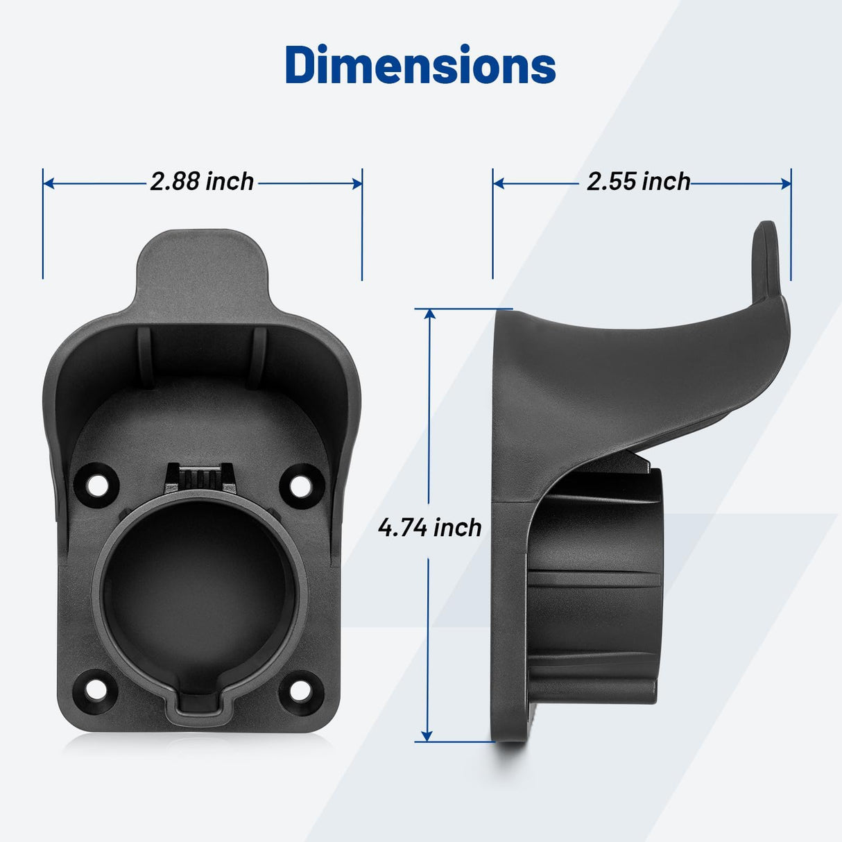 Anina EV Charger Holder SAE J1772 Charging Cable Organizer for Portable Electric Car Charger Cable Hanger Electric Vehicle Charging Cord Holder Wall-Mount Connector Space Saving Anina