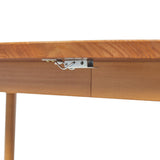 Walker Edison Mid Century Solid Wood Oval Extension Dining Table with Hairpin Legs and Removable Leaf, 60 Inch, Caramel Walker Edison