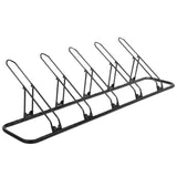 CyclingDeal Bicycle Floor Parking Rack Stand - for Mountain MTB Road Bike - Indoor Home Garage Storage - Adjustable 5 Bikes CyclingDeal
