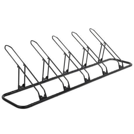 CyclingDeal Bicycle Floor Parking Rack Stand - for Mountain MTB Road Bike - Indoor Home Garage Storage - Adjustable 5 Bikes CyclingDeal