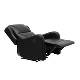 Lexicon Manual Recliner Chair, Reclining Sofa Chair, Home Theater Seating, Wall Hugger, Manual Recliner for Living Room/Office/Apartment, Easy Assembly, Black Faux Leather Lexicon