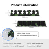 Tcakelox Fishing Rod Holder for Garage Fishing Pole Holders Fishing Rod Rack Vertical Wall-Mounted for Garage Stores 6 Rods or Combos Fits Most Rod Diameters (Vertical Black, 1 Pair) Tcakelox