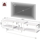 MAHANCRIS Floating TV Stand with Power Outlet, Wall-Mounted Entertainment Console Center with Storage, Floating TV Shelf for Under TV Storage, for Living Room, Bedroom, White TVBW101E01 MAHANCRIS