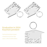Graduation Keychain Sublimation Blank on Class of 2024 Keyrings Inspirational Keychain Key Holder Pendant Souvenir for Holiday Party NUOBESTY