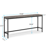 Tribesigns 70.9 Inch Extra Long Console Table, Narrow Long Sofa Table Behind Couch, Rustic Grey Entryway Hallway Table Industrial Height Bar Table for Living Room Tribesigns