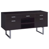 Coaster Home Furnishings Lawtey 5-Drawer Credenza with Adjustable Shelf Cappuccino Coaster Home Furnishings
