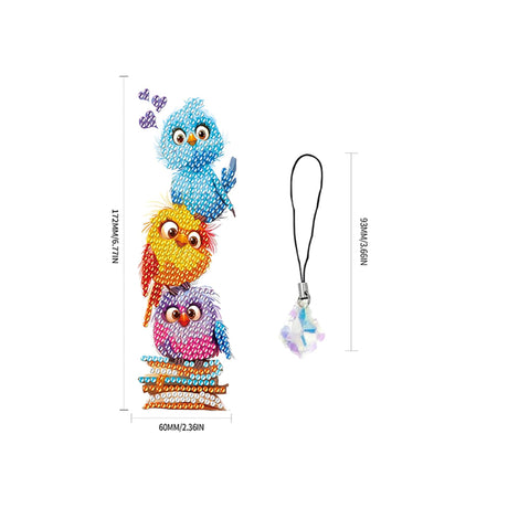 4pcs Bird Diamond Art Bookmarks,Diamond Painting Bookmarks Kits for Adult,DIY Gem Art Small Crafts with Rhinestone Tassel,Paint by Diamonds for Graduation Birthday Reader Gifts. (Bird) NDNXYXGS