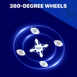 Rotatable 360-Degree Wheels Puzzle Board with Drawers and Cover 1500 Pieces Lightweight Portable Wooden Puzzle Table for Adults Kids 35'' x 26'' Woodever