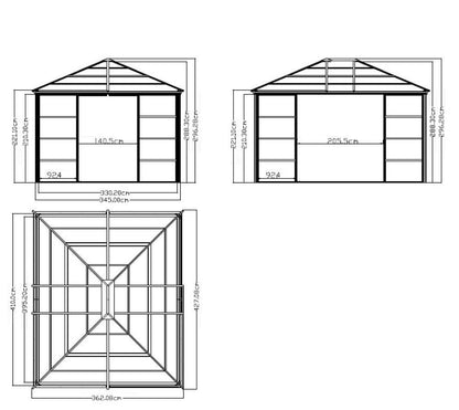 Sojag Striano 12 ft. x 14 ft. Gazebo Screen House - WoodArtSupply