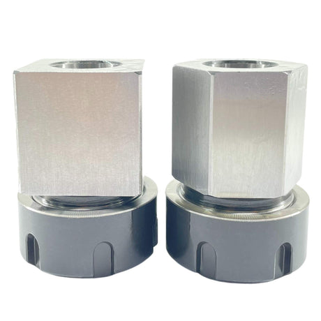 ALTBET ER-32 Collet Chucks Block Set of 2 Square and Hex Workholding Holder for CNC Lathe Engraving Cutting Machine ALTBET