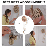 WOODEN.CITY Pendulum Kinetic Wood Sculpture Wall - 3D Wooden Puzzle for Adults - Wooden Kinetic Sculpture – 3D Wood Puzzles for Adults - Wooden WOODEN.CITY