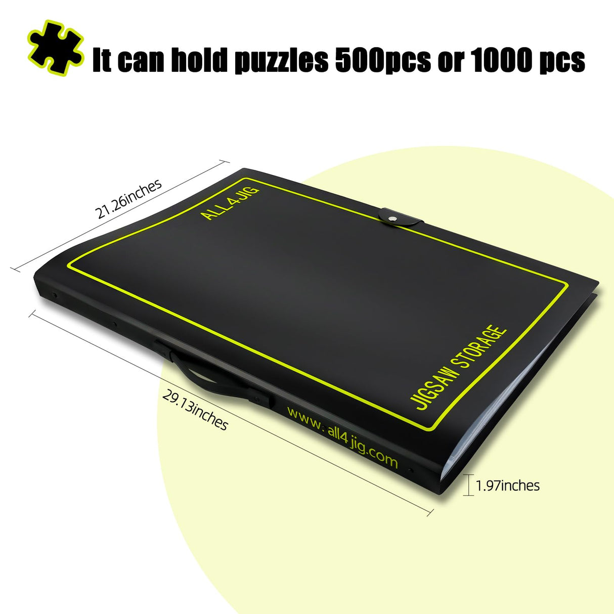 ALL4JIG Puzzle Storage Folder Keeper for Jigsaw Enthusiasts Puzzle Space-Saving Organizer Accessories for Adults Holds 20 Puzzles, HD Film Pockets ALL4JIG