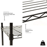 14x36x54 Inch 4-Shelf Storage Shelves Heavy Duty Shelving Unit for Kitchen Metal Shelves Garage Organizer Wire Rack Shelving Storage Unit Shelf Adjustable Utility NSF Certification Commercial BestOffice