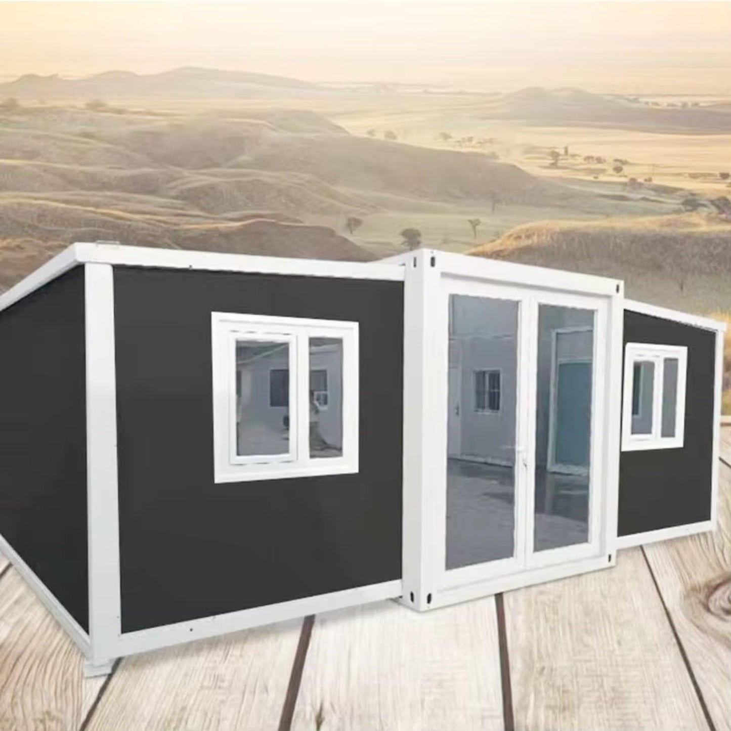 Movable Expandable Shipping Container Frame House 20 Ft and 40 Ft 2 Bedroom Expandable Container Tiny House - WoodArtSupply